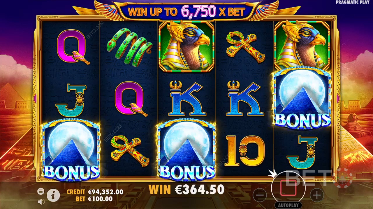 Menangkan 6,750x taruhan Anda di Slot Online Fortune of Giza!