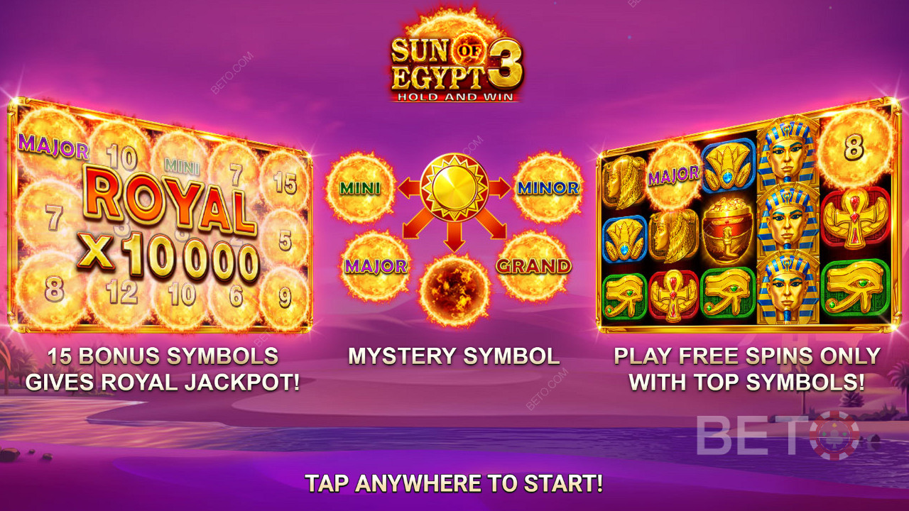 Menangkan 10,000x taruhan Anda di Slot Online Sun of Egypt 3!