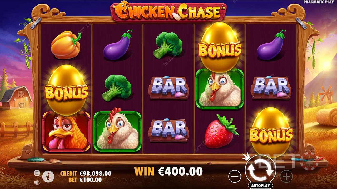 Menangkan 210x taruhan Anda di Mesin Slot Pengejaran Ayam!