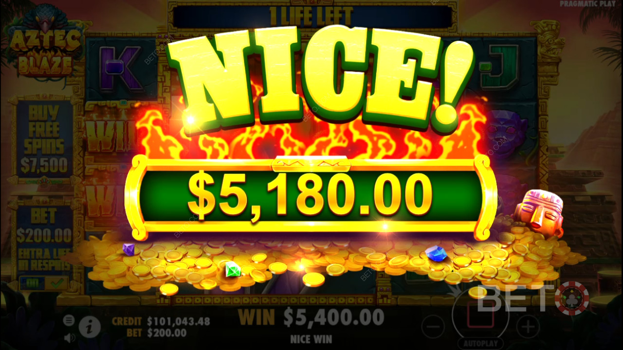 Menangkan 2,000x taruhan Anda di Slot Online Aztec Blaze!