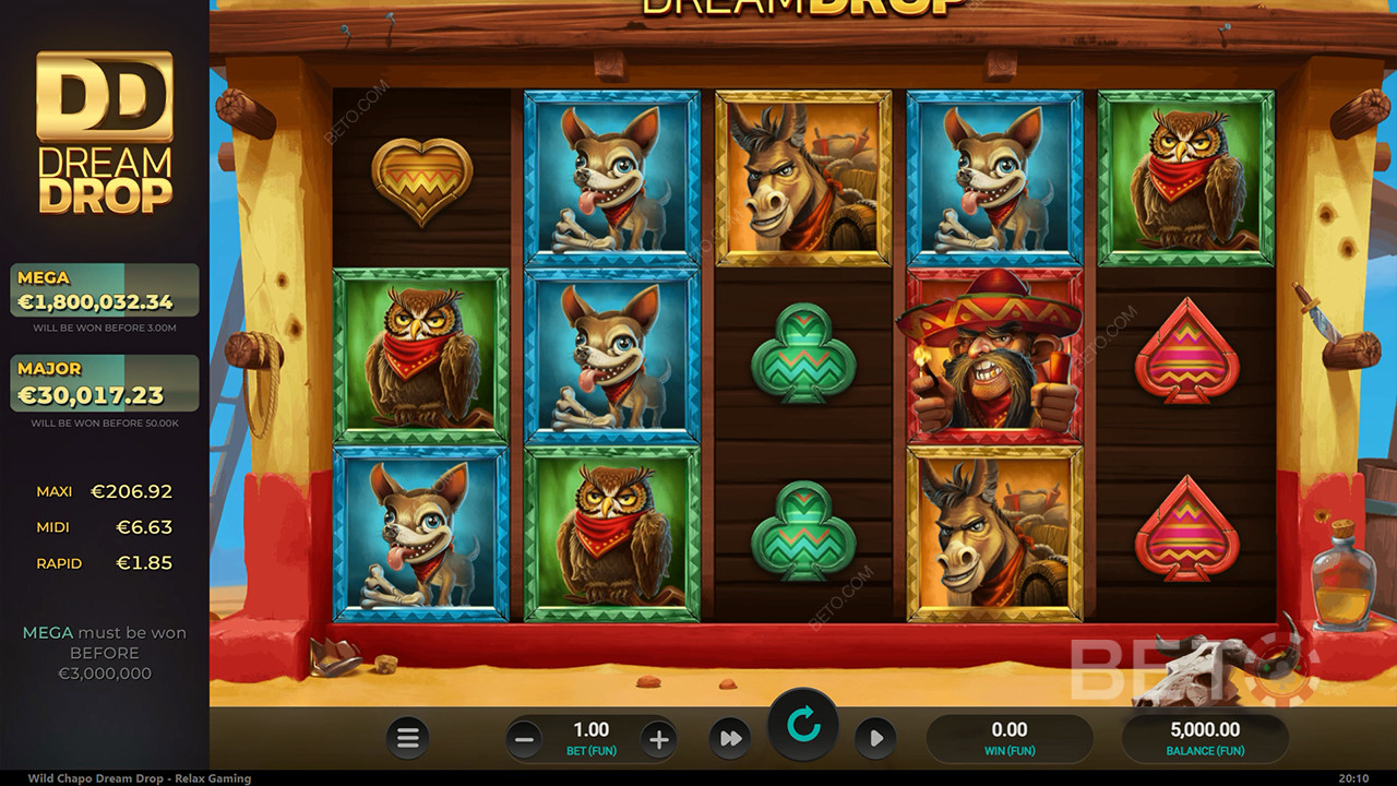 Ulasan Wild Chapo Dream Drop oleh BETO Slots