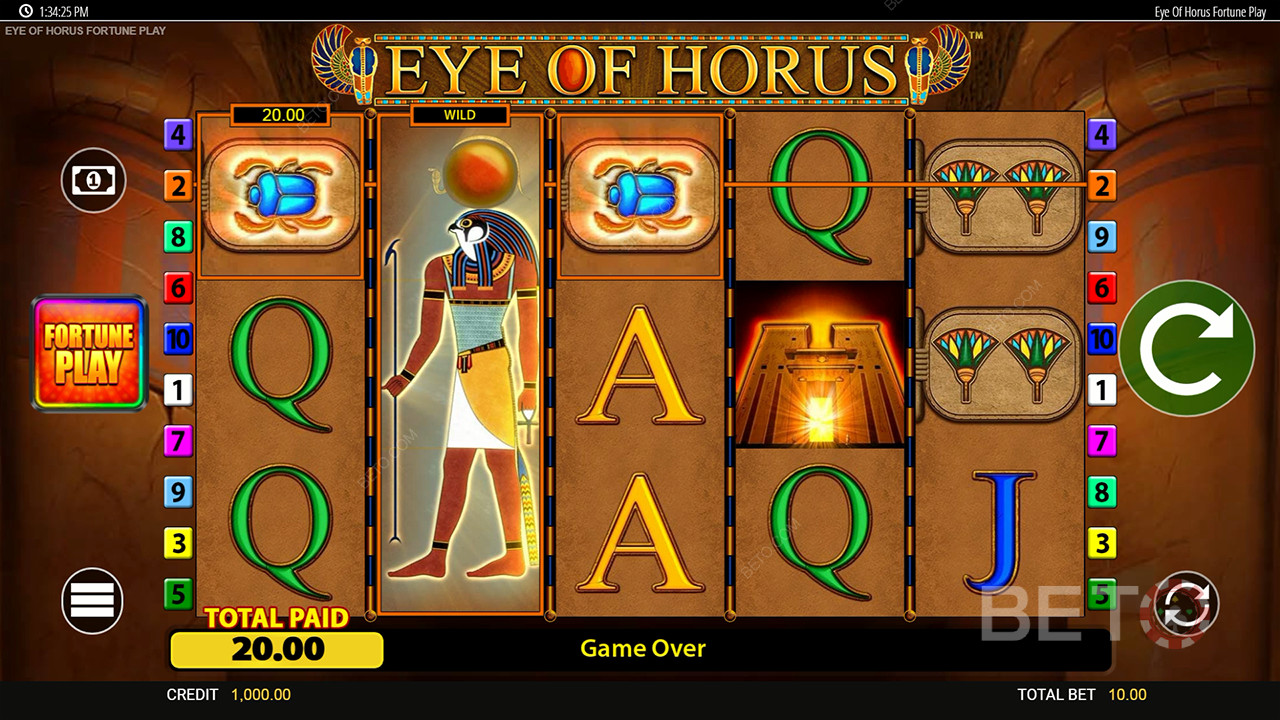 Ulasan Permainan Eye of Horus Fortune oleh BETO Slots