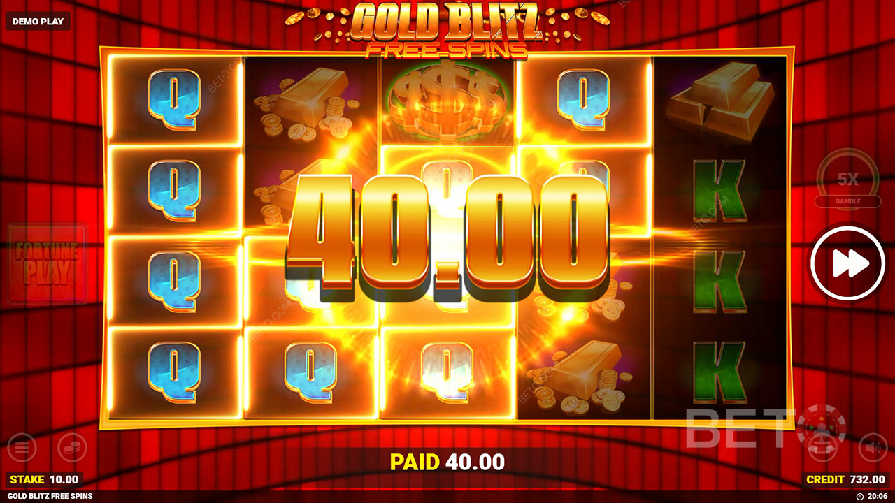 Menangkan 50,000x taruhan Anda di Slot Gold Blitz Free Spins!