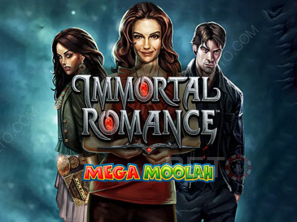 Mainkan slot Immortal Romance Mega Moolah Progresif secara gratis.
