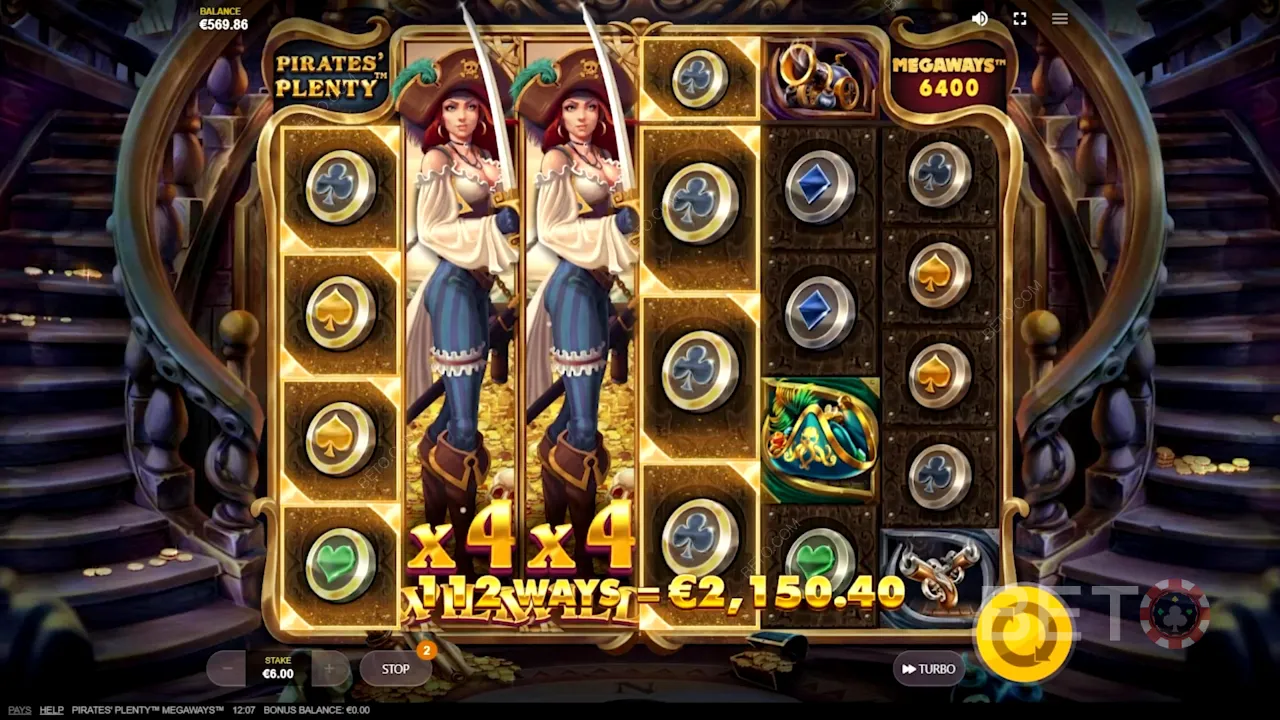 Gameplay dari slot online Pirates