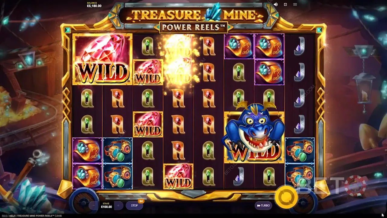 Gameplay dari slot video Treasure Mine Power Reels
