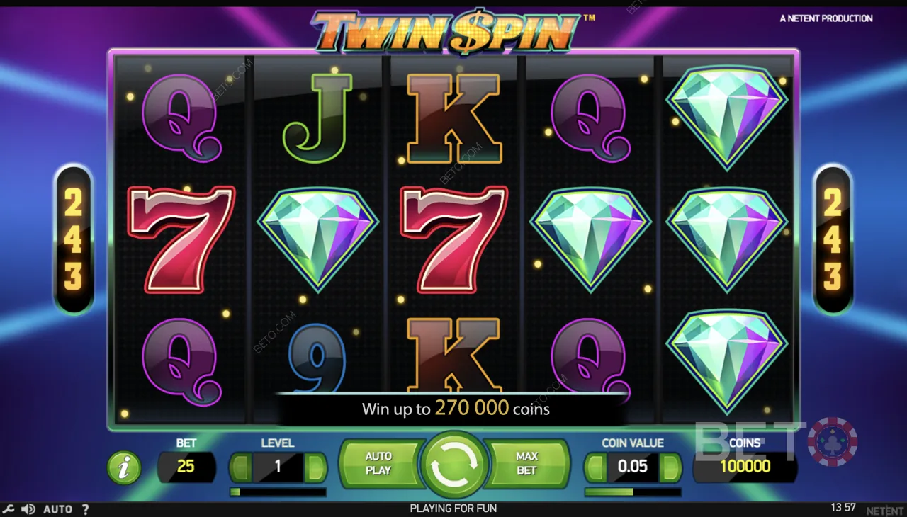 Sampel gameplay dari Twin Spin