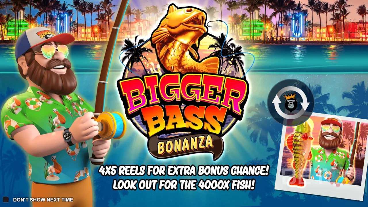 Gameplay dari slot video Bigger Bass Bonanza