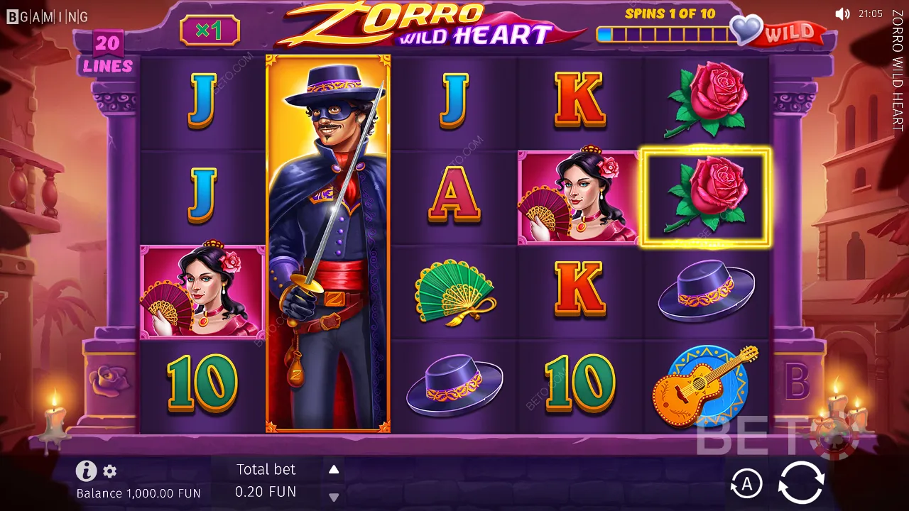 Contoh gameplay Zorro Wild Heart