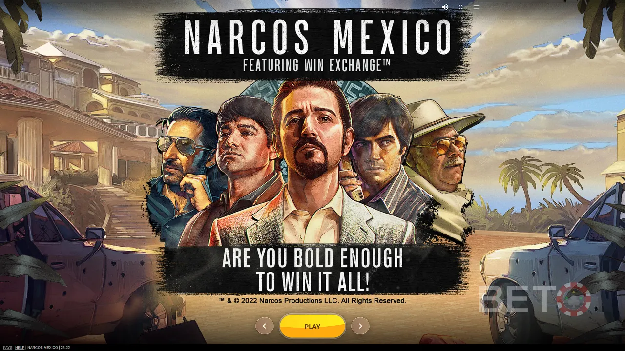 Gameplay dari slot online Narcos Mexico