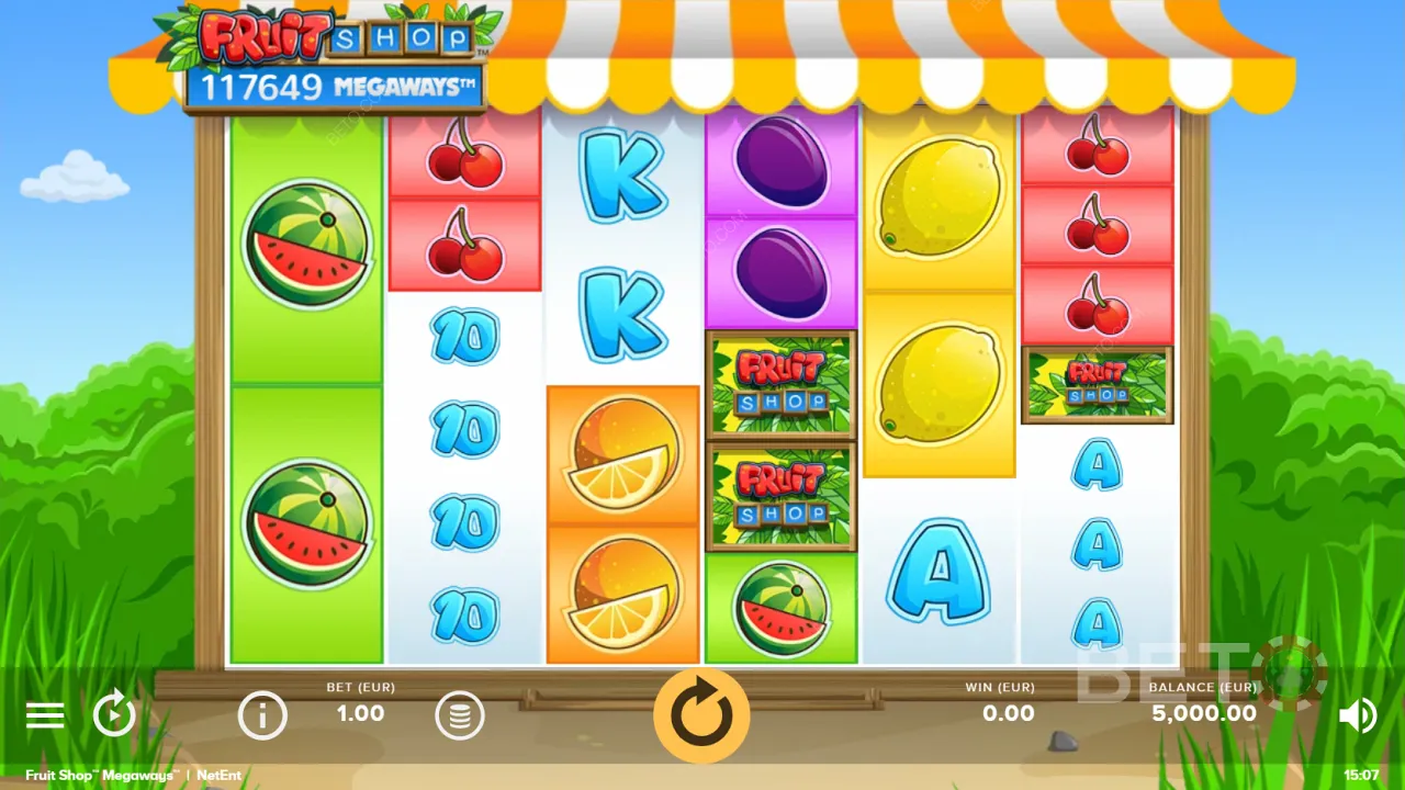 Contoh video gameplay dari Fruit Shop Megaways